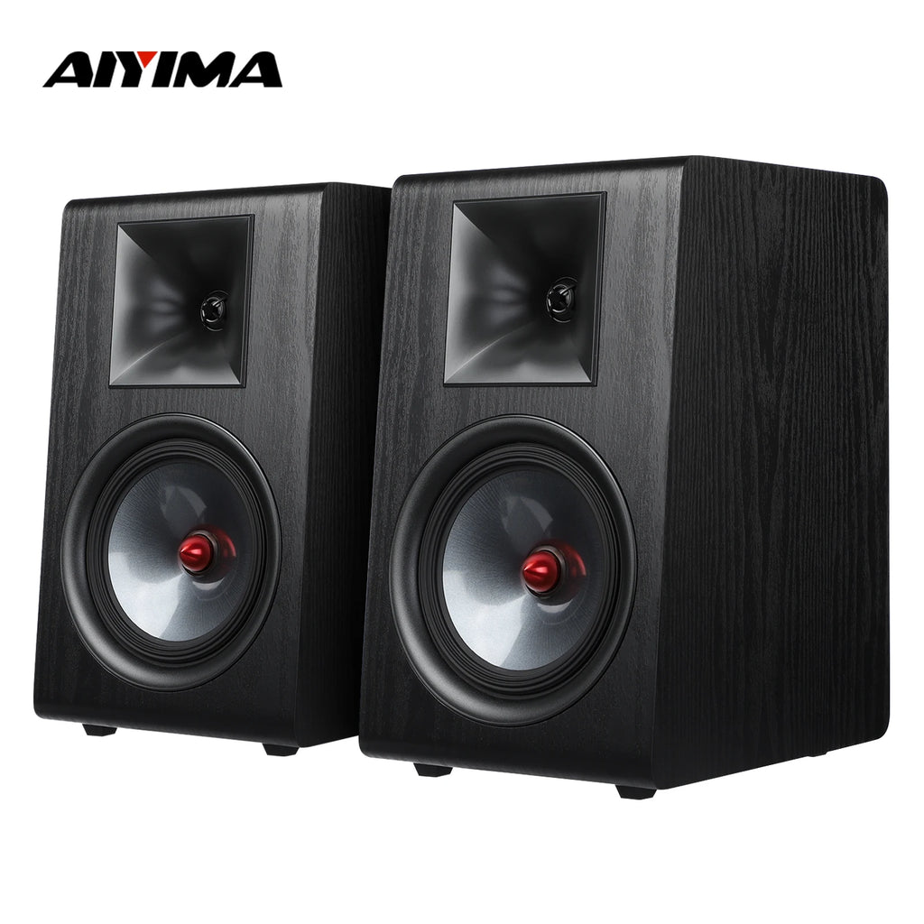 Enceintes Bibliothèque HiFi Passives 6,5" – Tweeter Soie, Woofer Fibre Carbone | AIYIMA P600
