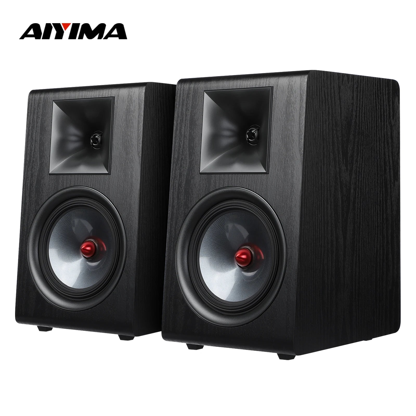 Enceintes Bibliothèque HiFi Passives 6,5" – Tweeter Soie, Woofer Fibre Carbone | AIYIMA P600