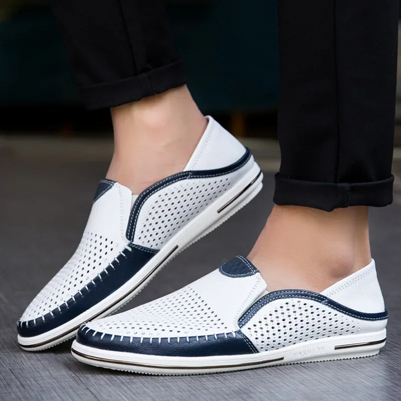 Chaussures Business Casual Homme Ajourées — Style Anglais, Slip-On | CLEVI Paris