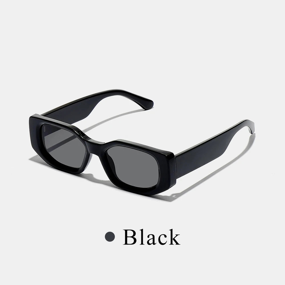 Lunettes de Soleil Rectangulaires Monture Épaisse Retro UV400 Unisexe – CLEVI Paris