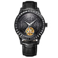 Montre HAEMMER 5037 – Tourbillon Automatique, Cadran Diamant, Bracelet Cuir, Verre Hardlex, Étanche 3 ATM – CLEVI Paris
