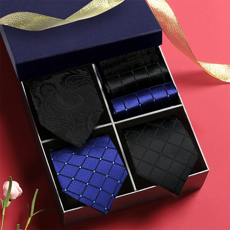 Coffret 3 cravates unisexes avec pochettes – CLEVI Paris