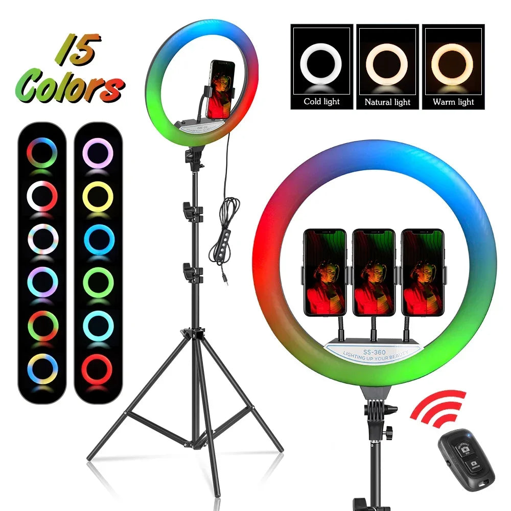 Anneau LED RGB SH 10, 12 ou 14 pouces – CLEVI Paris