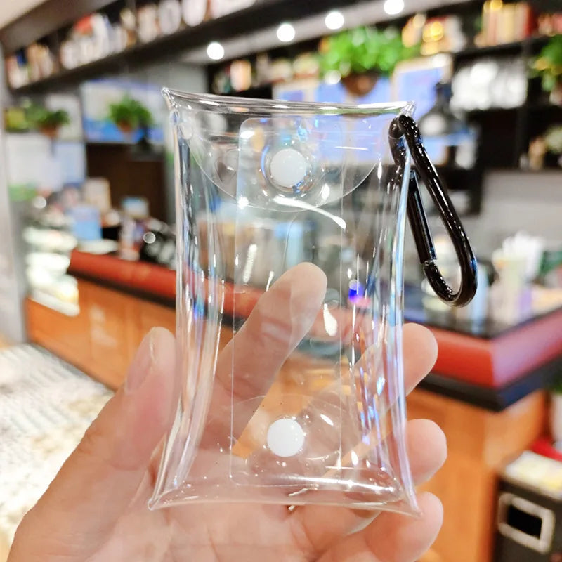 Mini Porte-Monnaie Transparent PVC Fermeture Clip 5,5 × 8,5 cm – CLEVI Paris