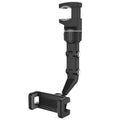 Support Téléphone Voiture Universel — Clip Rétroviseur, Rotation 960°, Réglable, Gris & Vert | CLEVI Paris