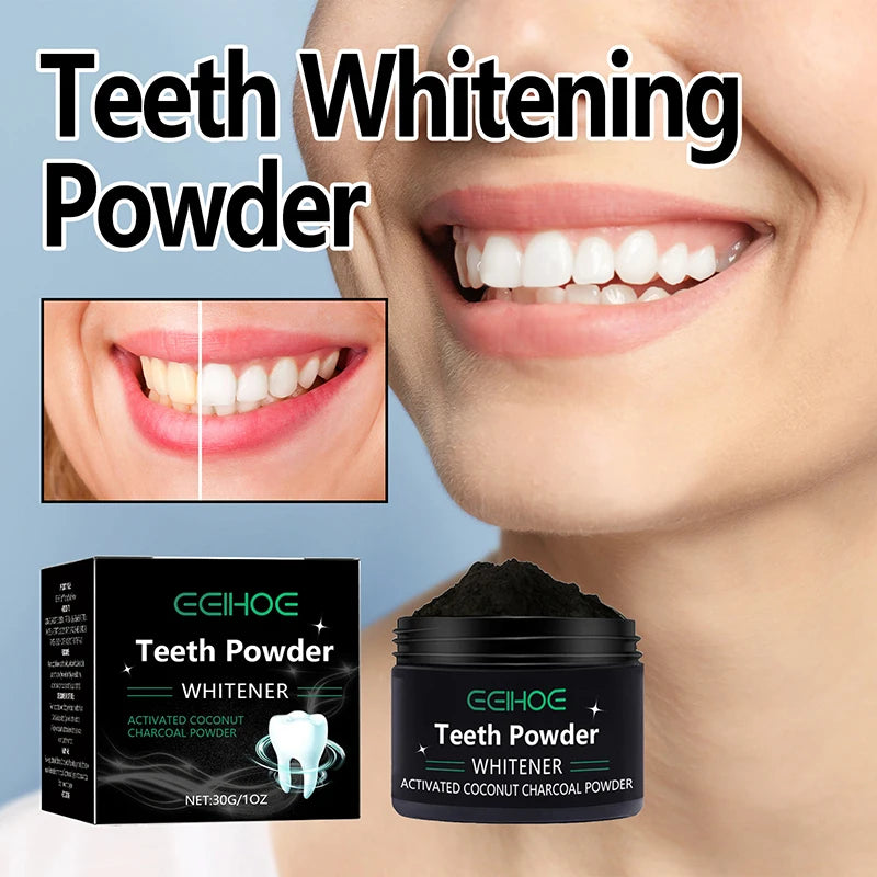 Poudre Blanchissante Naturelle – Nettoyage Profond, Dents Éclatantes & Haleine Fraîche 50g
