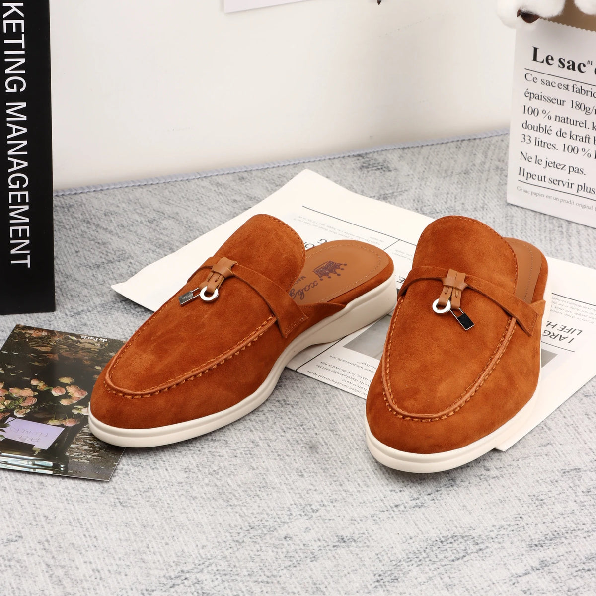 Sandales femme plates à enfiler – CLEVI Paris
