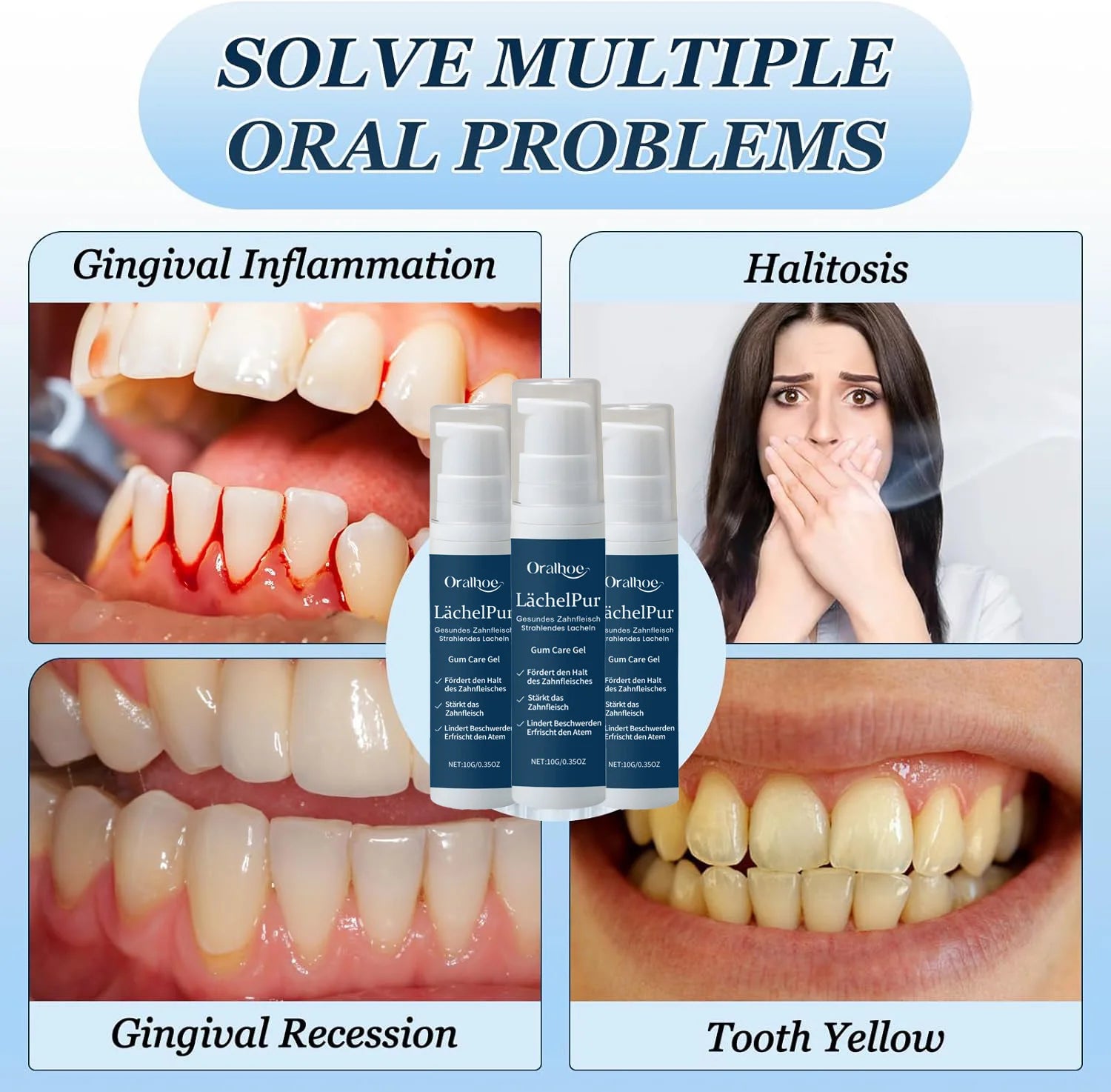 Gel Dentaire Multi-Action | Réparation Gencives, Sensibilité & Anti-Tartre | Certifié CPNP – CLEVI Paris