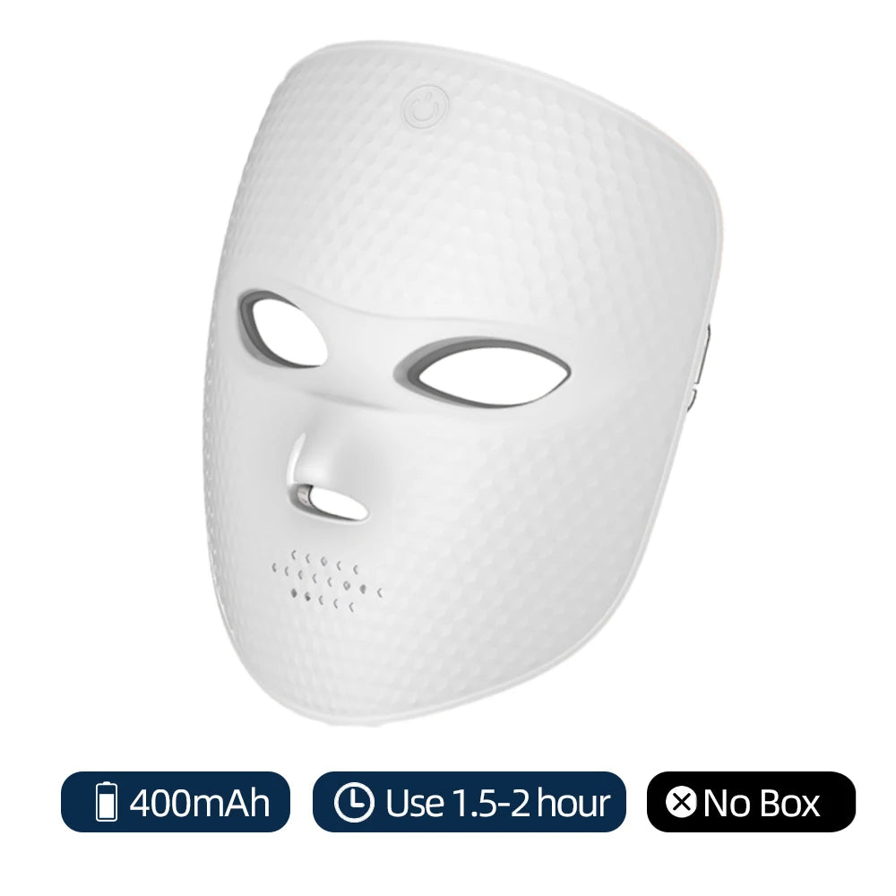 Masque LED Visage 7 Couleurs – Photothérapie Anti-Âge & Éclat – CLEVI Paris