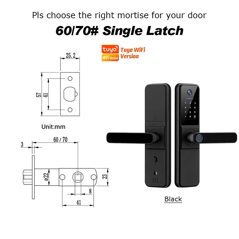 Serrure Connectée YRHAND H01 IP66 Caméra Sonnette WiFi Tuya Empreinte Digitale – CLEVI Paris