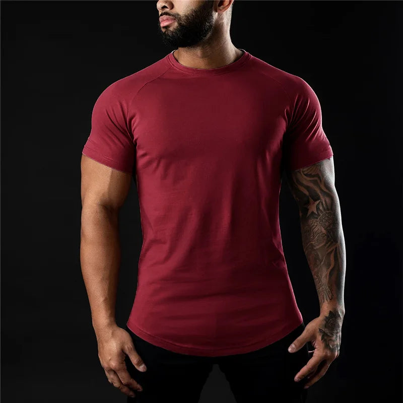T-Shirt Sport Homme YOUONGWEAR – Coton Stretch, Muscle Fit, Séchage Rapide, Grande Taille