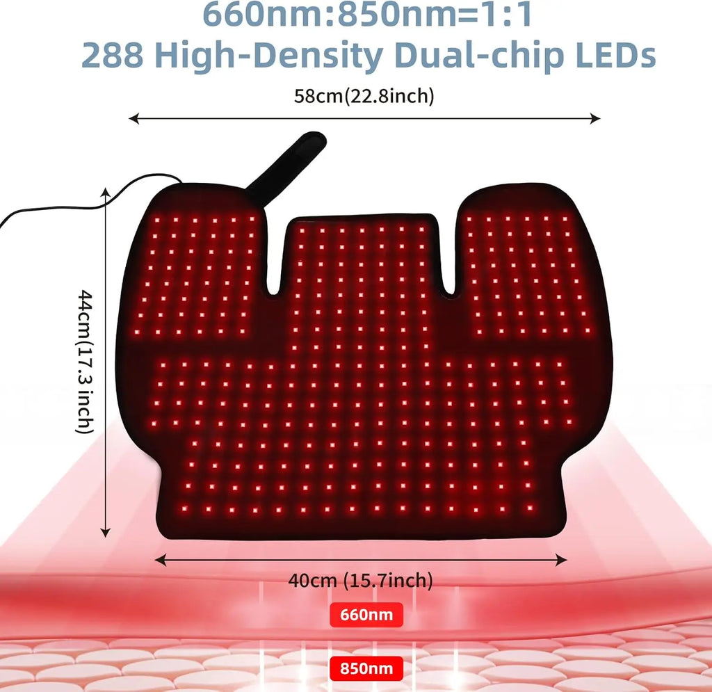 Coussin LED rouge et infrarouge pour cou et épaules – CLEVI Paris
