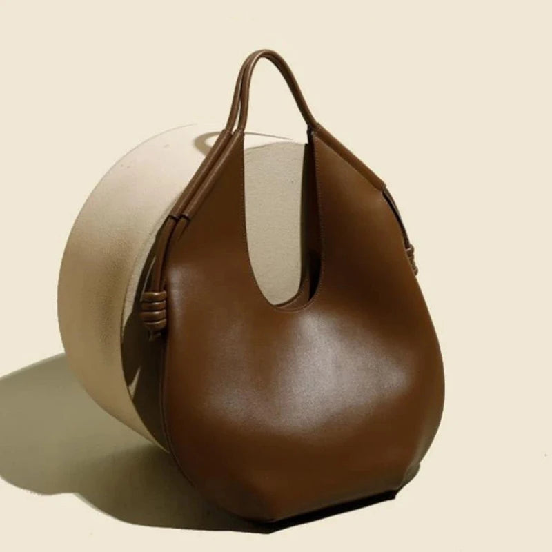 Tote Bag PU Aisselle Grande Capacité Femme Style Minimaliste Bureau – CLEVI Paris