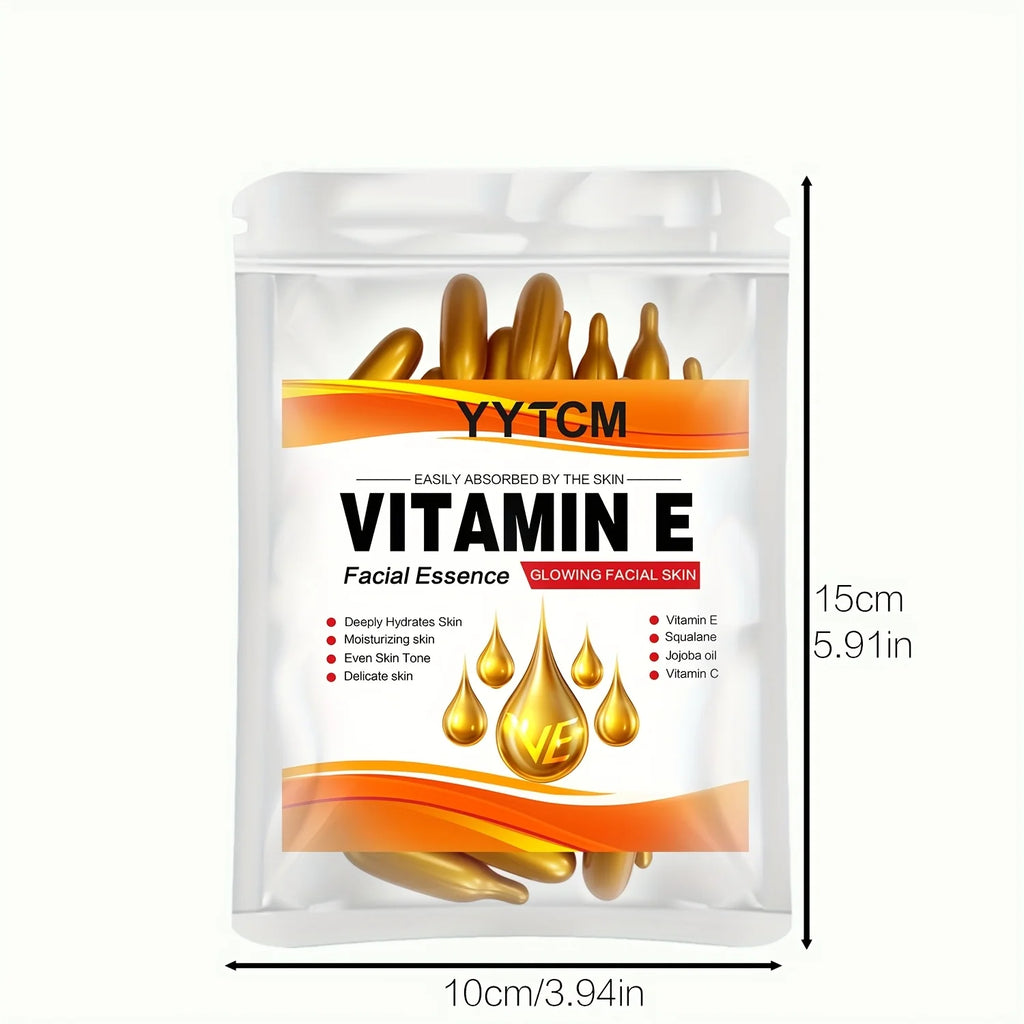 Capsules Essence Vitamine E | Hydratation Profonde, Squalane Végétal & Vitamine C | Éclat & Lissage – CLEVI Paris