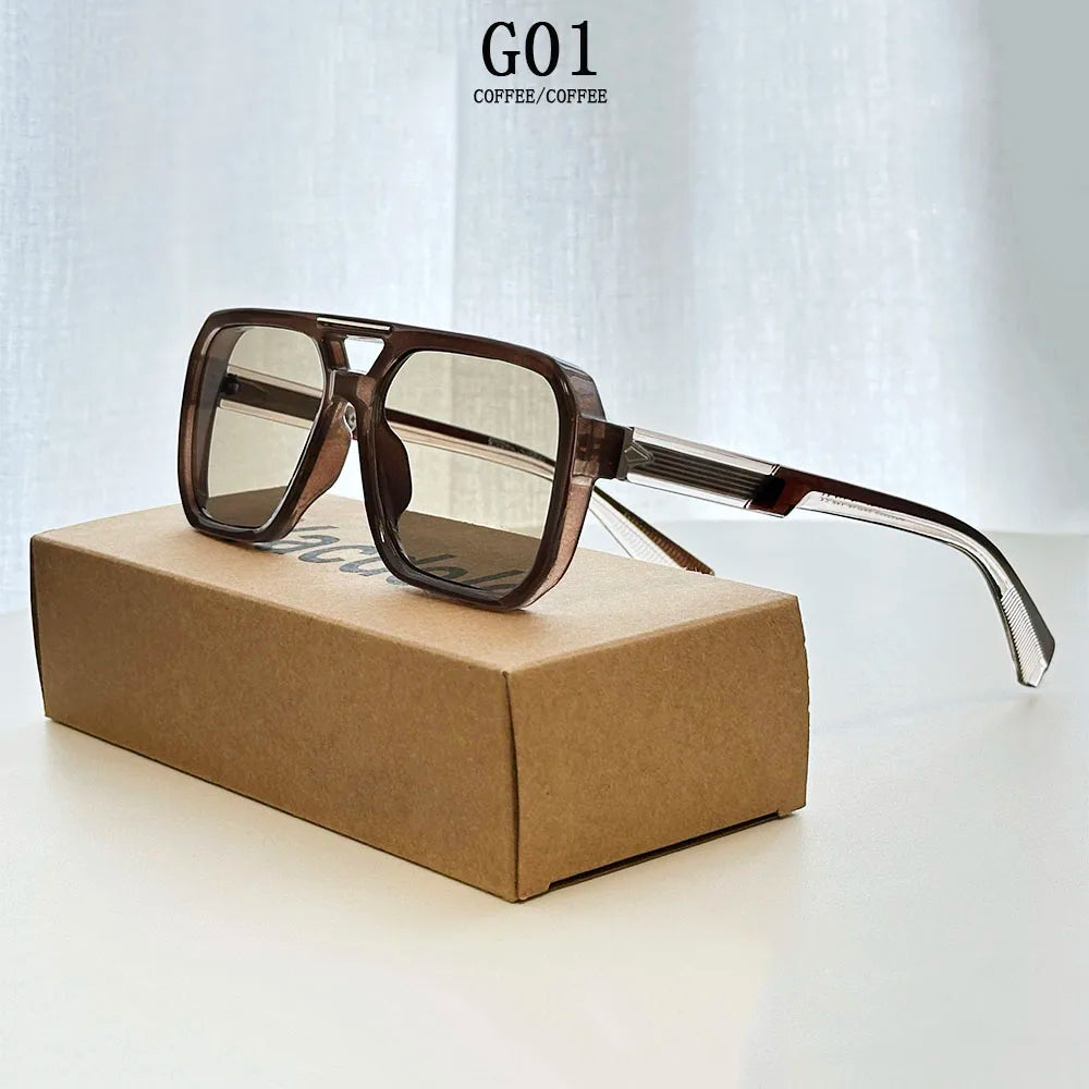 Lunettes de Soleil Carrées Vintage UV400 Outdoor Unisexe – CLEVI Paris