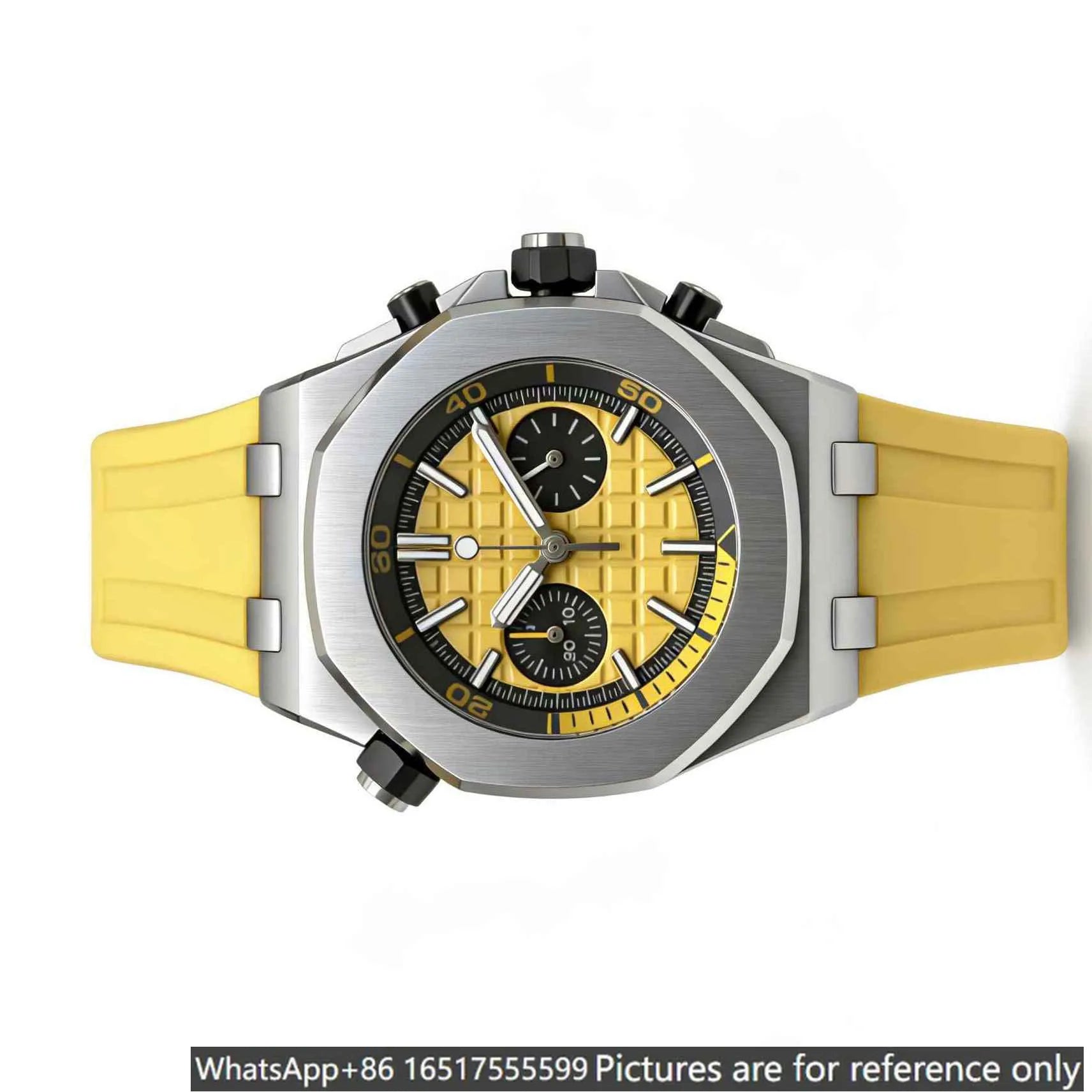 Montre Homme Quartz HU5 Acier 904L Poli Miroir 42mm Bracelet Acier Lumineux Calendrier 3 ATM 12 Coloris – CLEVI Paris