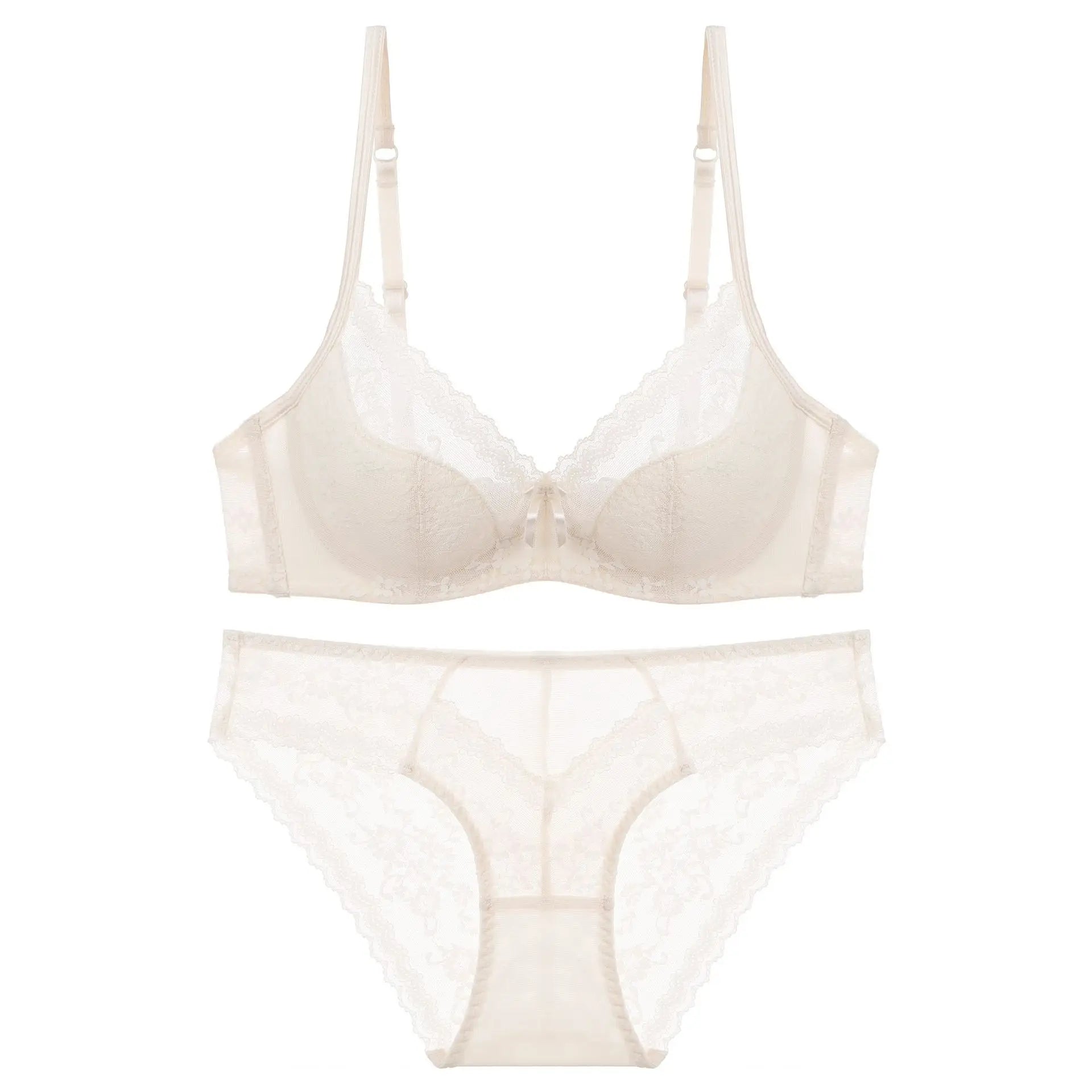 Ensemble Lingerie Dentelle Brodée Push-Up — Soutien-Gorge & Culotte | CLEVI Paris