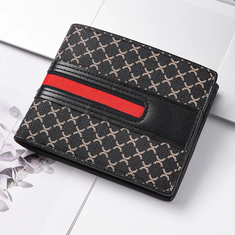 Portefeuille Homme Tressé Ultra-Fin Multi-Cartes Cuir PU – CLEVI Paris