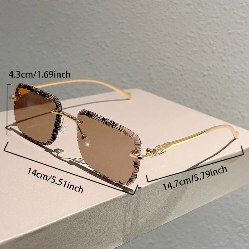 Lunettes de Soleil Sans Monture Carrées Verres Dégradés UV400 — CLEVI Paris
