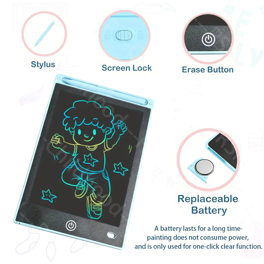 Ardoise LCD 8,5" Enfant – Tablette Écriture & Dessin Numérique avec Stylet – Dès 3 Ans