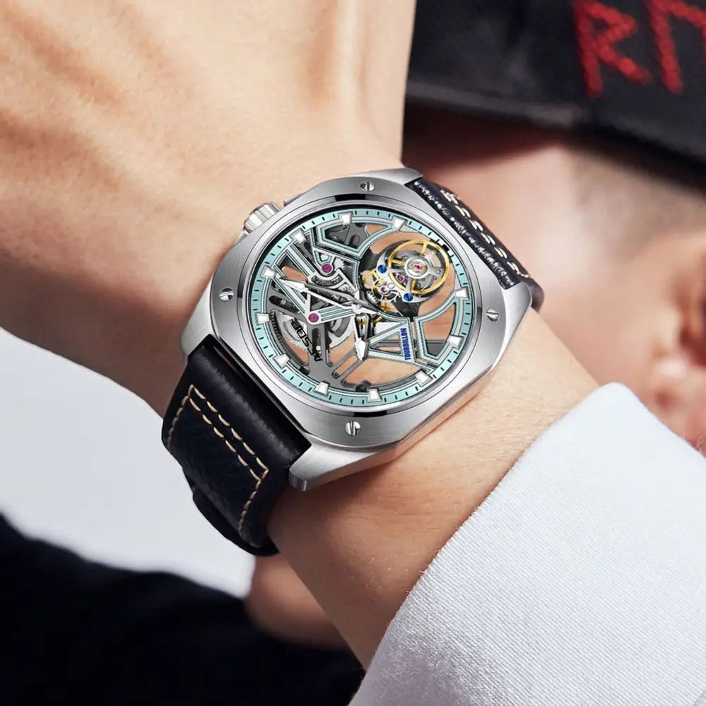 Montre Homme Tourbillon Squelette Aesop – CLEVI Paris