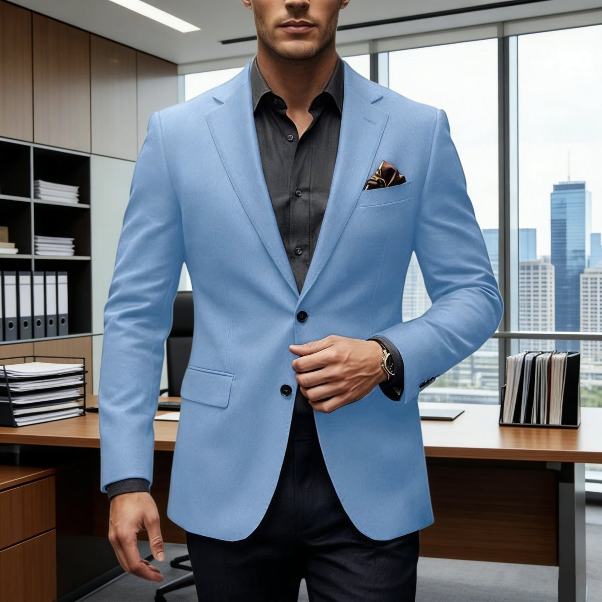 Blazer homme ajusté 2 boutons – CLEVI Paris