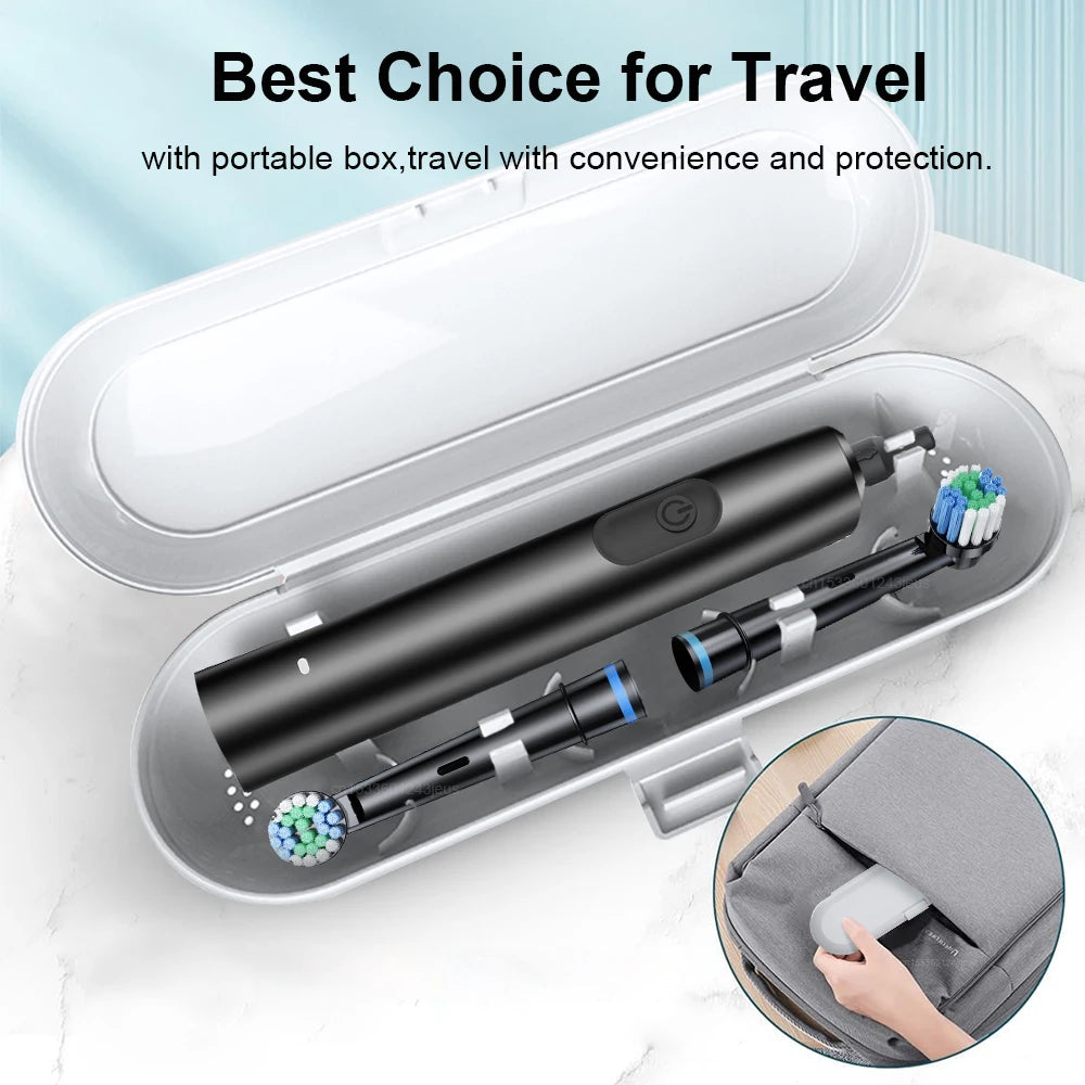 Brosse à Dents Électrique Rotative | 5 Modes Blanchiment IP67 | 30 Jours Autonomie + 4/8 Têtes – CLEVI Paris