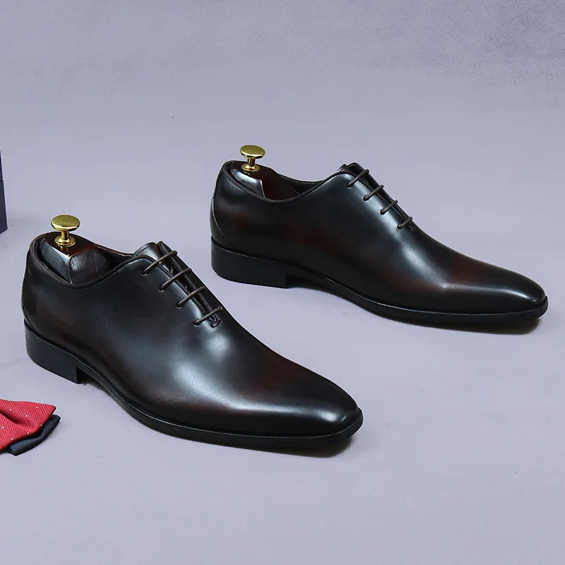 Oxford Whole Cut Homme Cuir de Vache Artisanal Respirant | Mariage & Formel EU 38-46