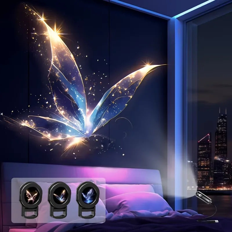 Veilleuse Projecteur LED USB – Motifs Océan (Baleine, Méduse, Étoile de Mer)
