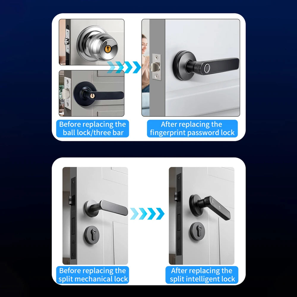 Serrure Connectée Asia-Teco Q50 Empreinte Digitale Tuya Bluetooth IP65 – CLEVI Paris