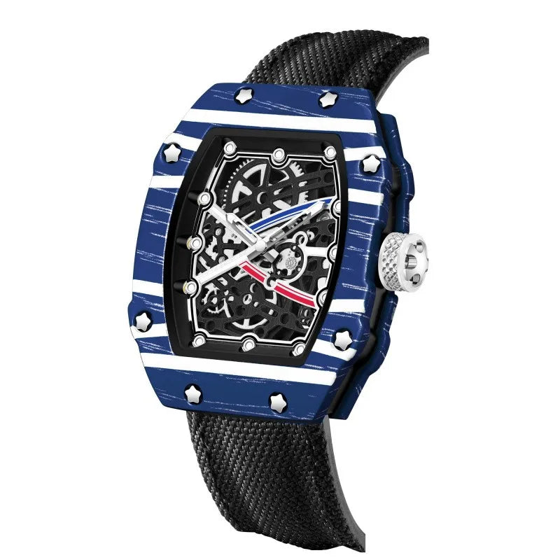 STARPERISH Montre Automatique Japonais Homme Tonneau Ultra-Fin Nylon Lumineux – CLEVI Paris