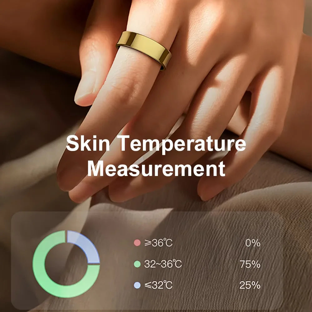 Bague Connectée R09 Smart Ring — Cardio, SpO2, Température, Sommeil, 5ATM, Boîtier de Charge | CLEVI Paris