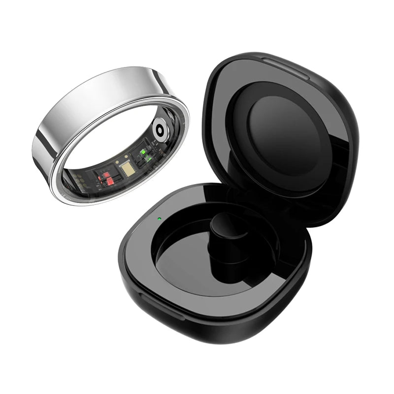 Bague Connectée R09 Smart Ring — Cardio, SpO2, Température, Sommeil, 5ATM, Boîtier de Charge | CLEVI Paris