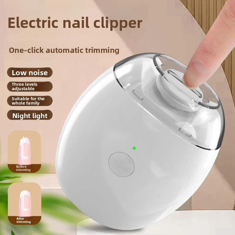 Coupe-Ongles Électrique Rechargeable avec Lumière – Bébé & Adulte
