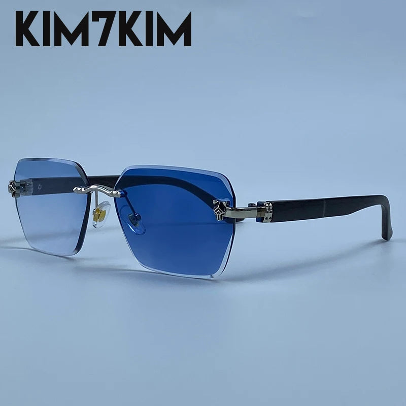 Lunettes de Soleil Photochromiques Sans Monture Carrées Homme – Verres Changeants UV400 Style Vintage – CLEVI Paris