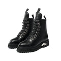 Bottines Femme Cuir Véritable & Laine Vraie – Semelle Épaisse, Lacets, Style Moto | Hiver