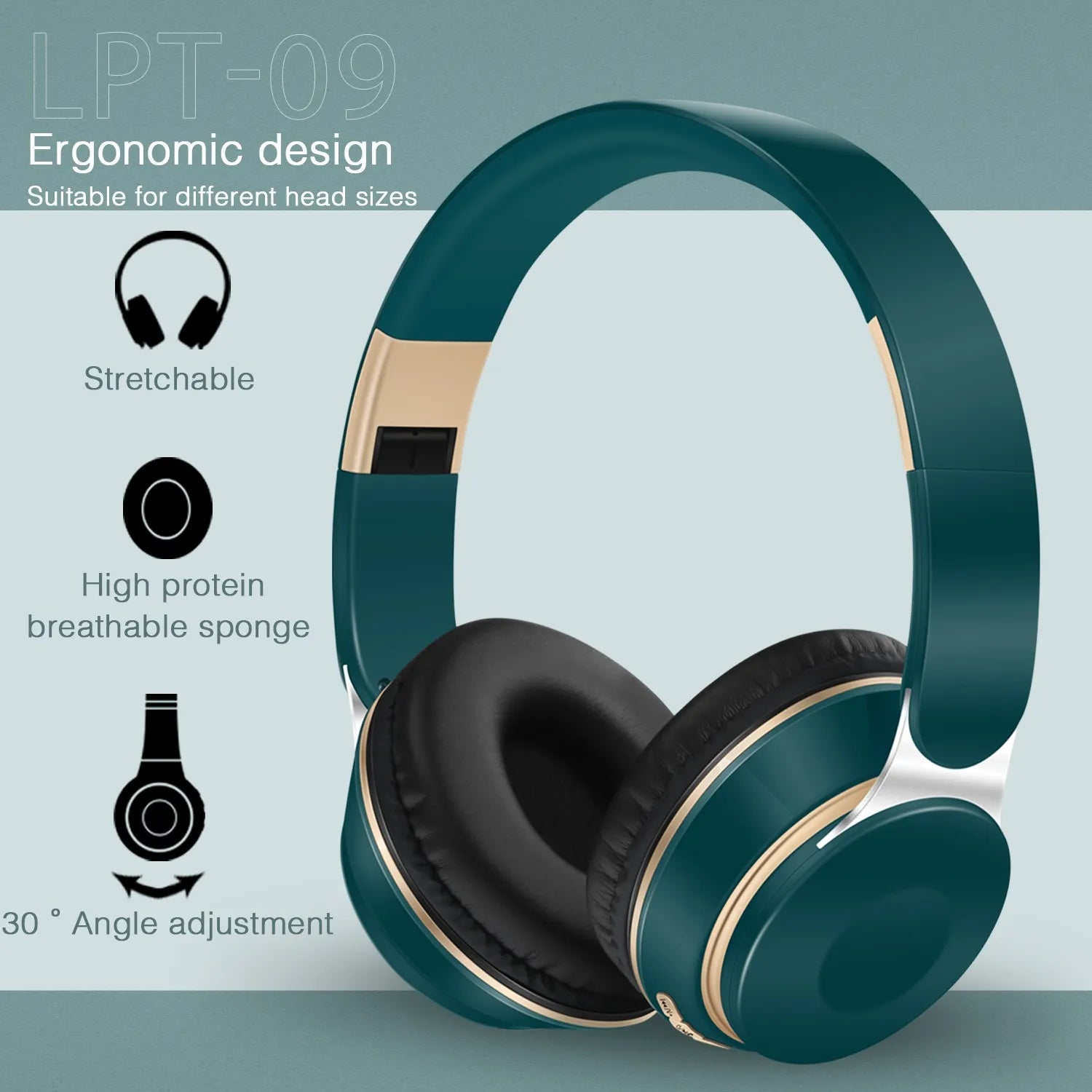 CATASSU Casque Bluetooth 5.0 Supra-Auriculaire Carte SD FM Radio 20h – CLEVI Paris
