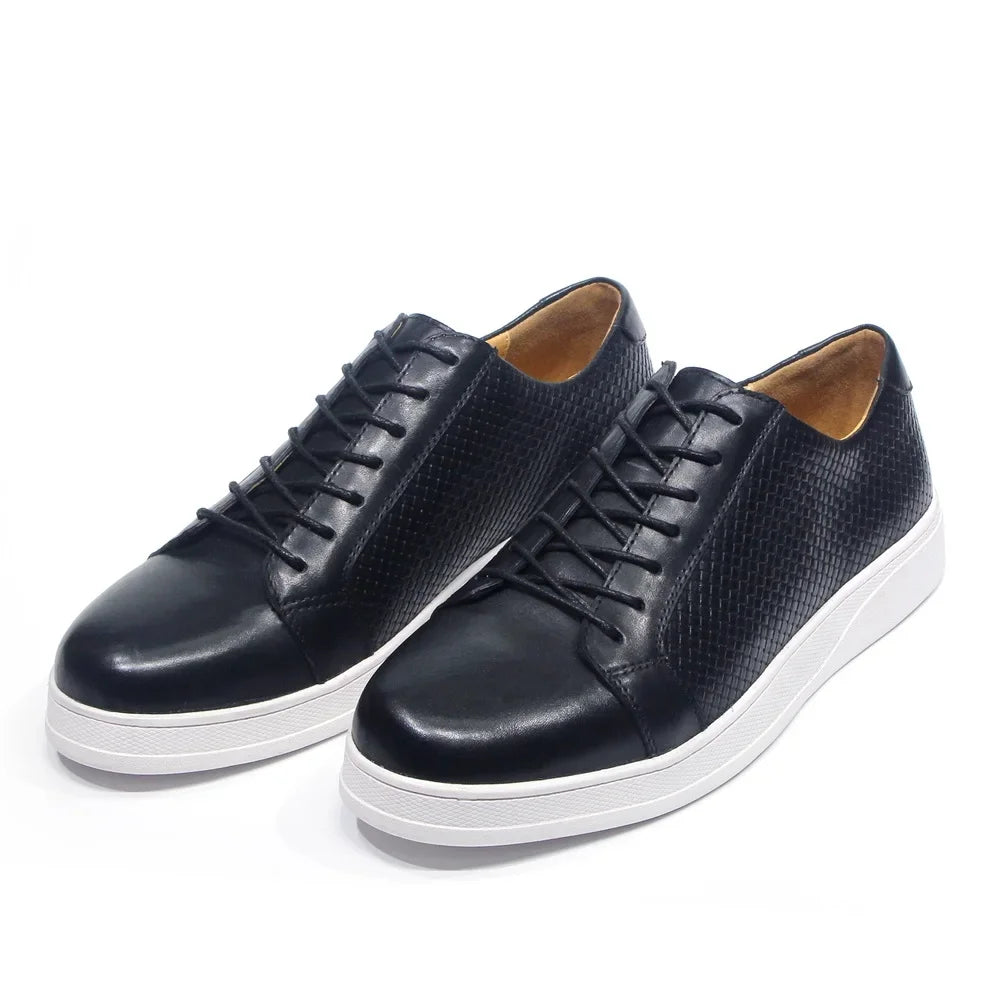 Sneakers Homme en Cuir de Vache à Lacets – CLEVI Paris