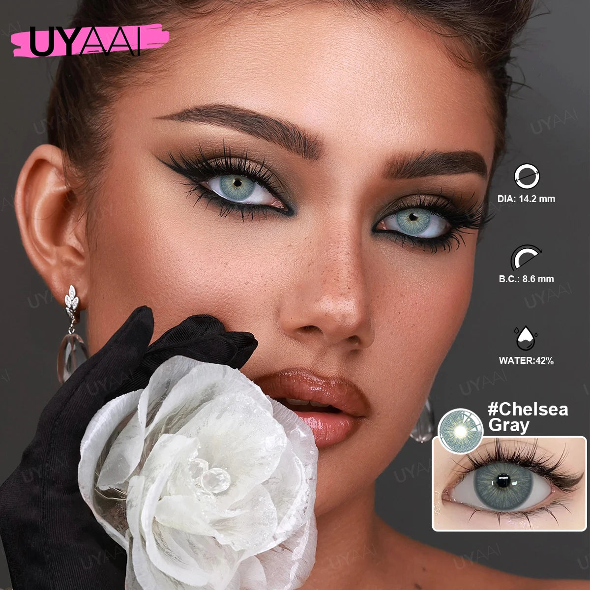 Lentilles de Contact Colorées UYAAI – 14 Teintes Naturelles, Sans Correction, Port Annuel