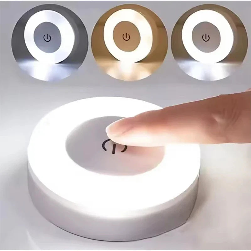 Veilleuse LED Ronde Tactile Dimmable — CLEVI Paris