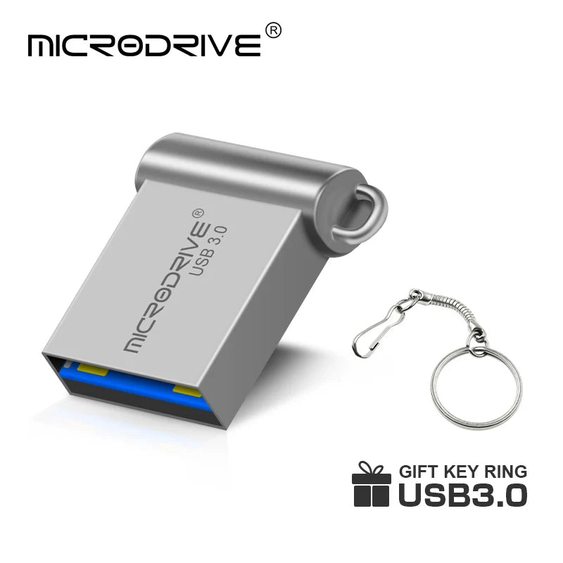 Clé USB 3.0 Mini MicroDrive 16Go 32Go 64Go 128Go Métal Argent Noir – CLEVI Paris