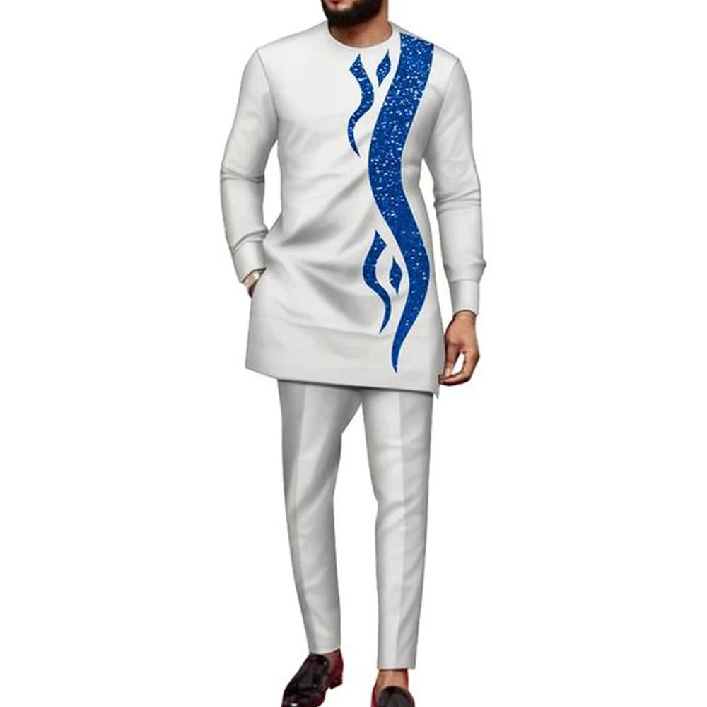 Costume Africain Homme 2 Pièces Kaftan – CLEVI Paris