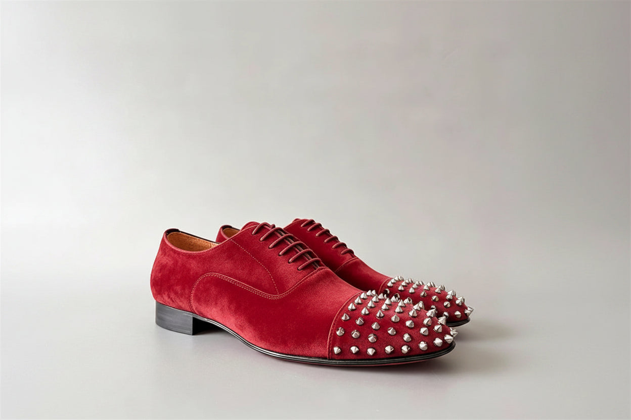 Oxford Homme Lacets Clous Rivets Punk Rock Bout Pointu Semelle Caoutchouc Mariage Soirée EU 39-47 McNabney – CLEVI Paris