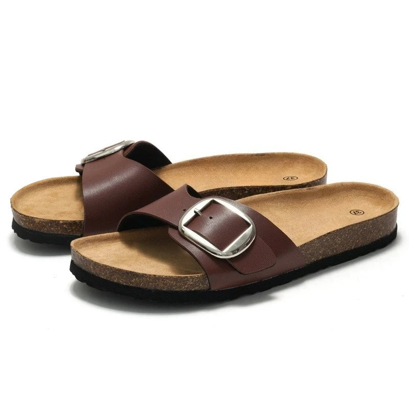 Sandales femme plates sans plateforme – CLEVI Paris