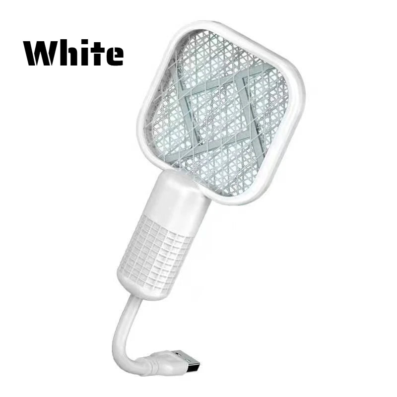 Raquette Anti-Insectes USB Rechargeable Lumière UV 2-en-1 Camping & Maison – CLEVI Paris
