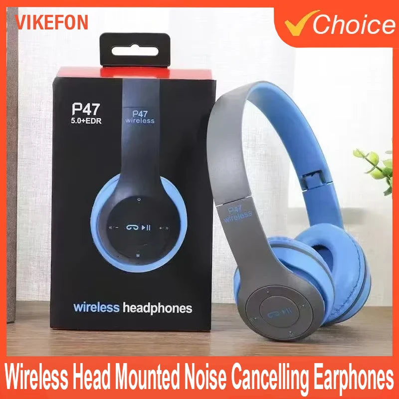 Casque Bluetooth 5.0 Pliable VIKEFON 40mm TF Filaire 6h Arceau Ajustable Multicolore – CLEVI Paris