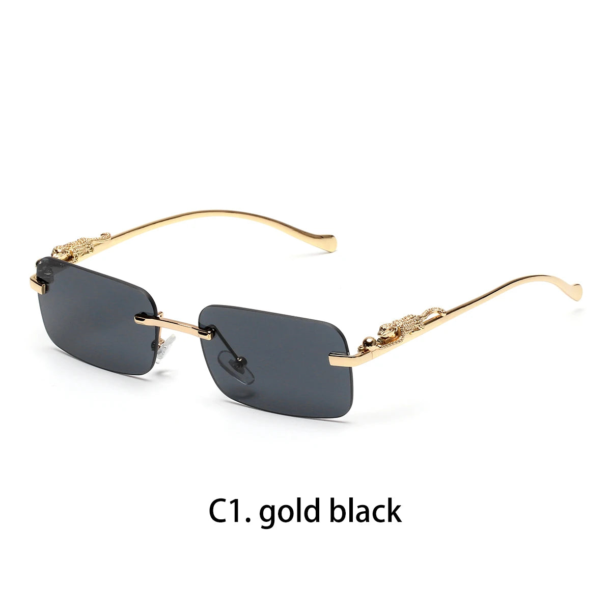Lunettes de Soleil Sans Monture Carrées Hip Hop – Monture Polycarbonate UV400 Outdoor – CLEVI Paris