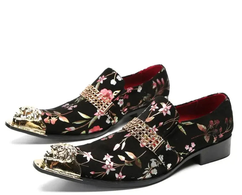 Loafers Luxe Homme Cuir Véritable Spikes Argentés & Dorés Slip-On – 14 Coloris, Tailles EU37-48 – CLEVI Paris