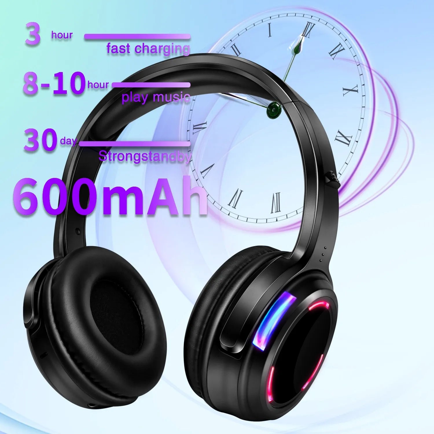 CATASSU Casques Silent Disco LED RF Sans Fil 3 Canaux 100m 10h – CLEVI Paris