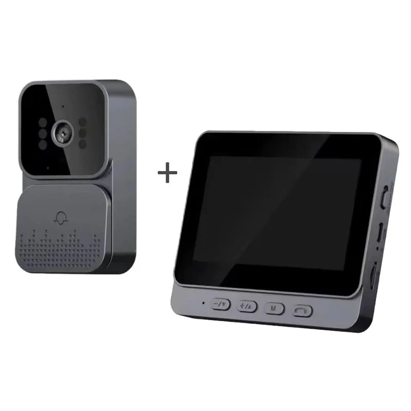 Visiophone Sans WiFi 2.4G Luxuglow – Écran IPS 4,3", Interphone Vidéo, Vision Nocturne IR, Batterie 1000mAh, Carte SD 128Go